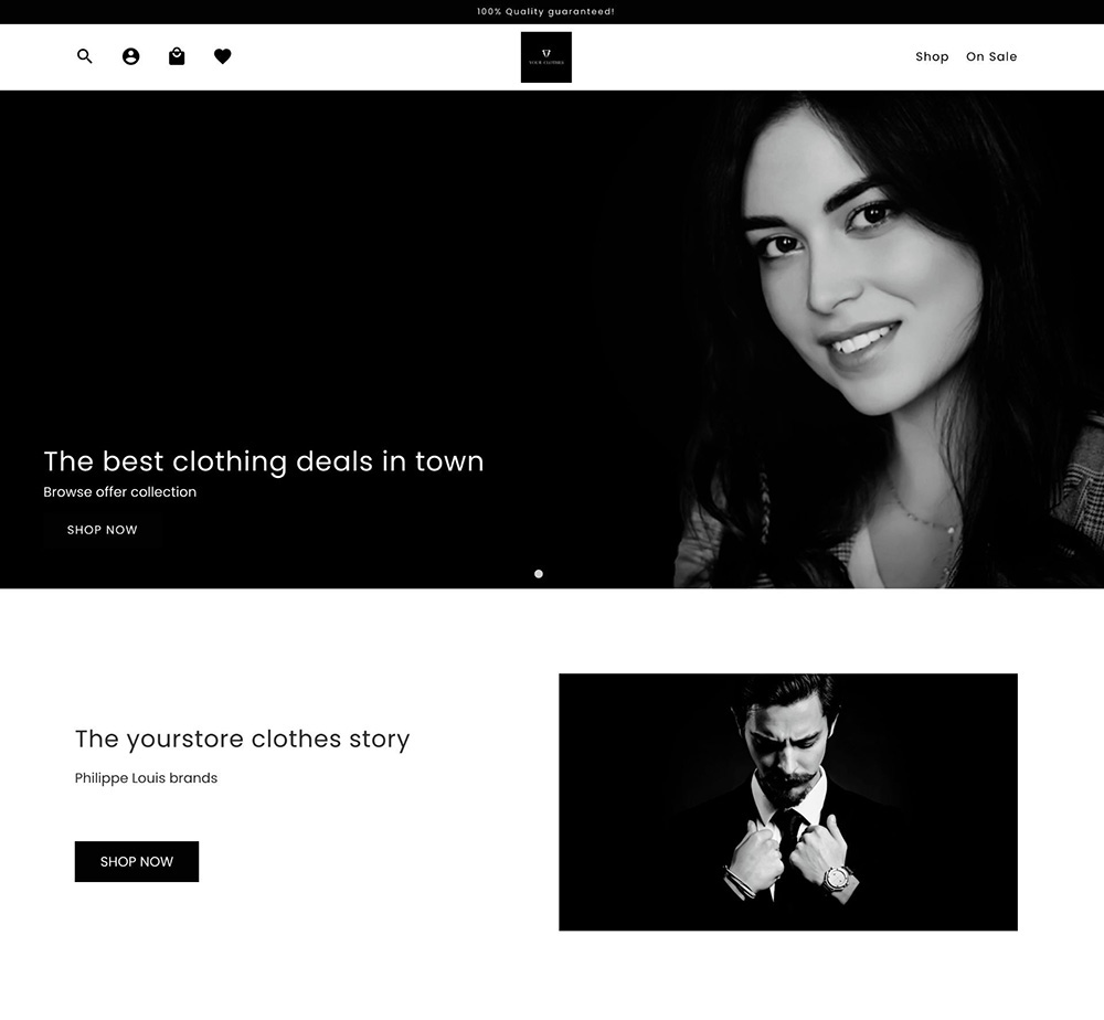 ecommerce design for online clothing business