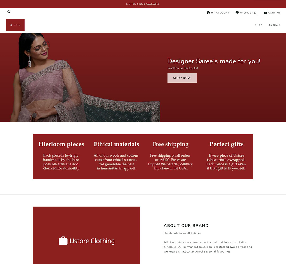 ecommerce design for online clothing business